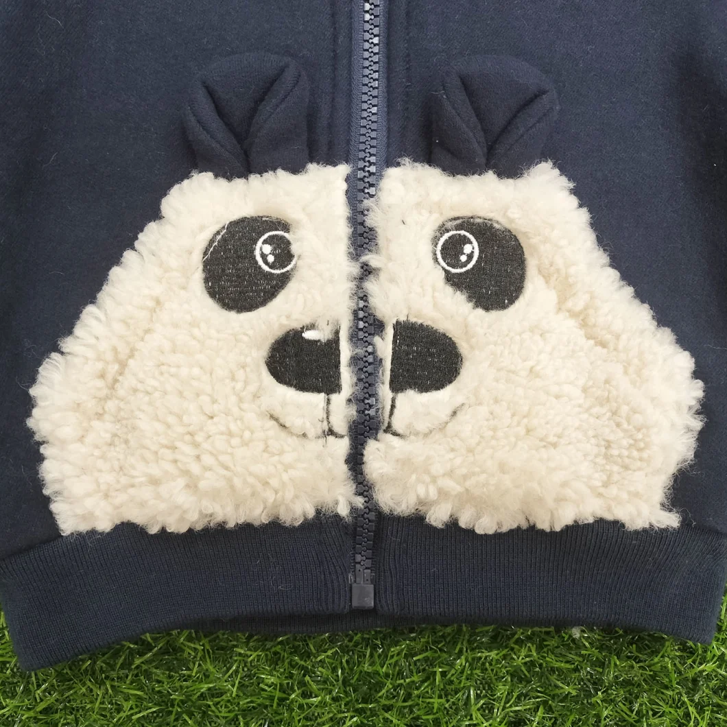 Wholesale High Quality Custom Made Boys Winter Kids Fleece Zip up Hoodie