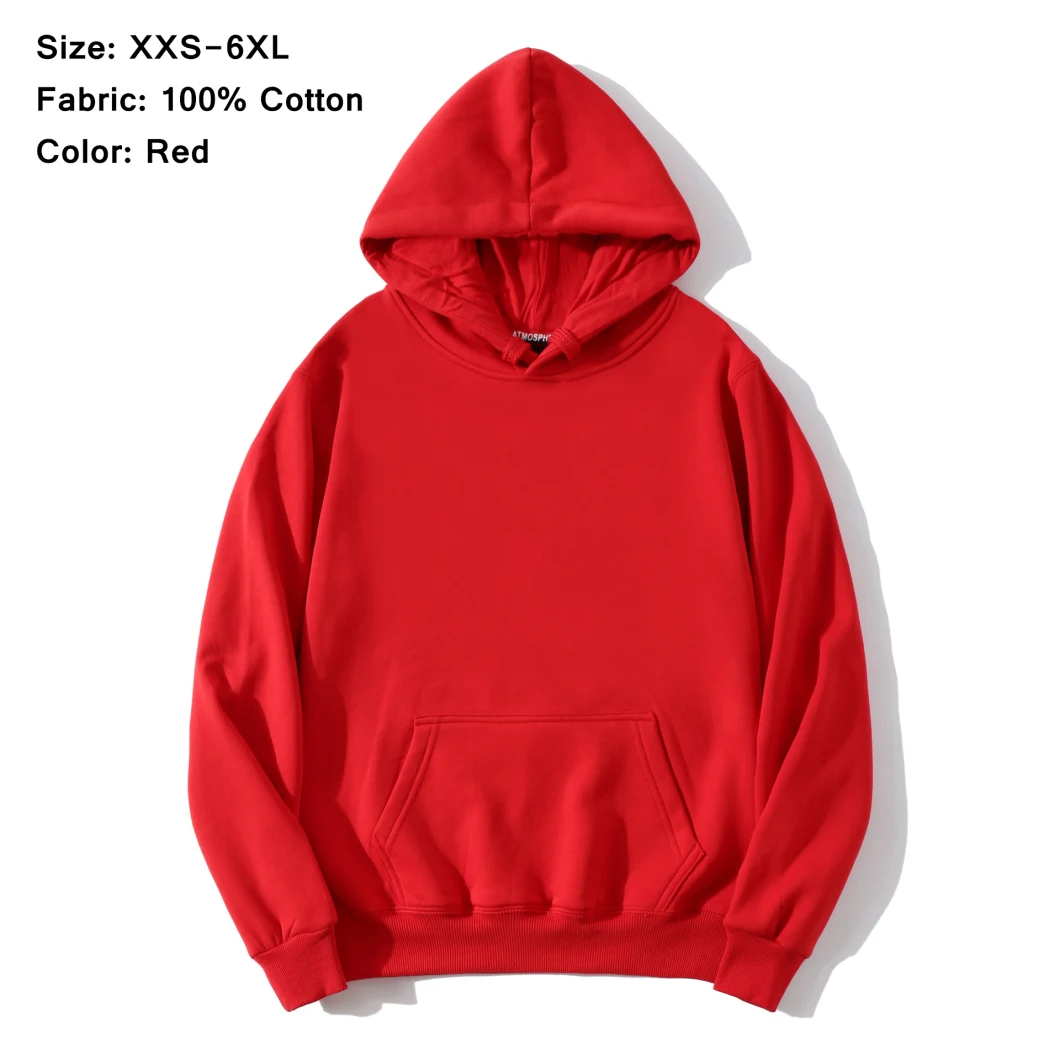 Plus Size Men′ S Hoodies Sweatshirts Men Hoodies 100% Cotton, Custom Hoodies Custom Logo, Oversize Unisex Custom Hoodies