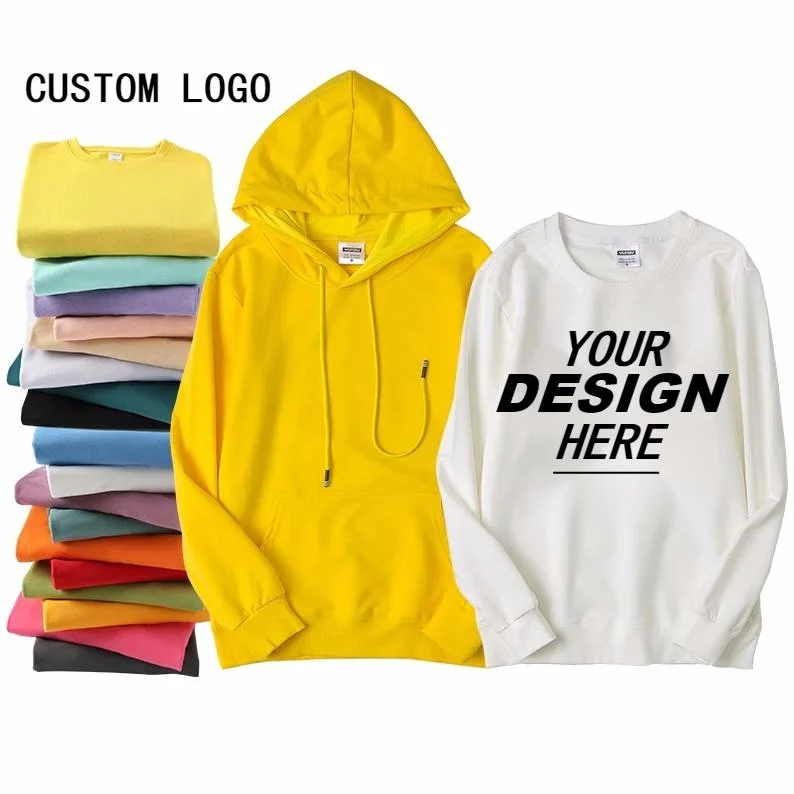 Wholesale Autumn Winter Hoodie300GSM-460GS Loose Solid Color Hooded Casual Tops Men′ S Hoodies Custom Logo Screen Printing, Embroidery, Embossing,