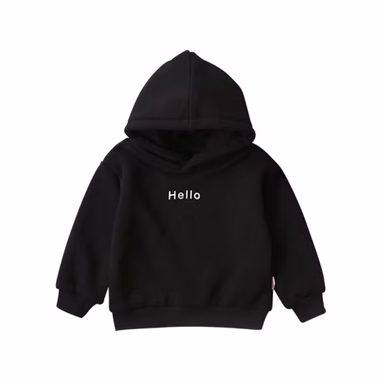 로고 자수가 있는 아동용 면 플란넬 후디